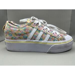 Adidas X Disney Bambi Nizza Floral Mint  Flowers Platform Sneakers Women Size 7